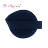 A dark navy blue elastic hair tie or trim with a flat band design.