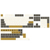 A layout of a Magic Bunny PBT keycap set featuring various keys and modifiers in a light beige color.