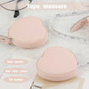 Pink PU leather measuring tape and a heart-shaped measuring tool with a clip.