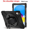 Black universal shockproof silicone case for an iPad with no shoulder straps
