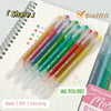 A set of nine Morandi retro gel pens in various colors, including orange, pink, green, and red, displayed on a white paper.