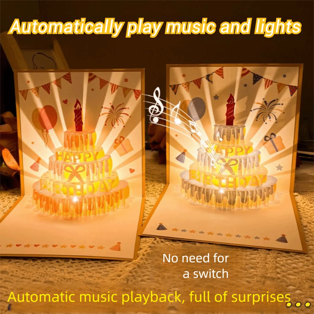 Musical LED Birthday Greeting Card