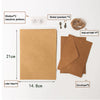 A set of vintage European style letter and invitation envelopes, including paper, stickers, metal pendants, and hemp rope.