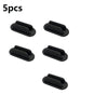 Five black self-adhesive silicone pen holders for desk, wall, or classroom use