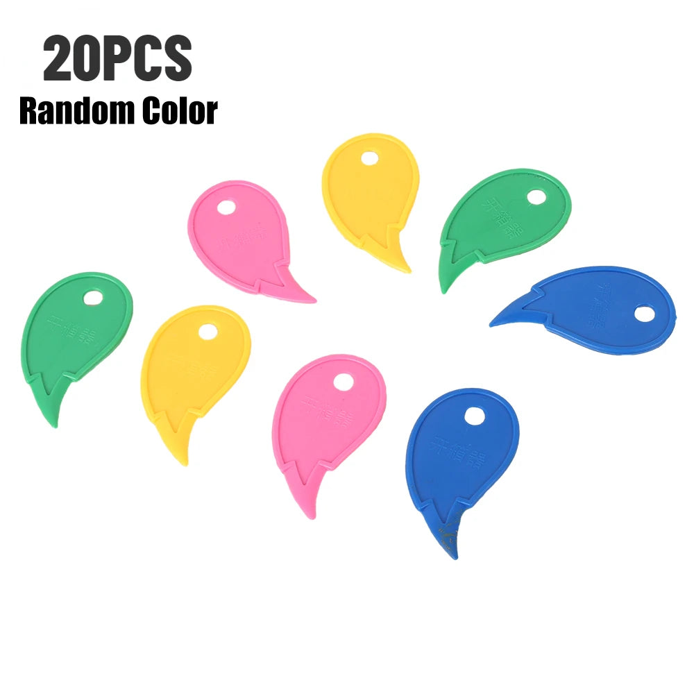 20 pieces of random color mini plastic box openers and cutting tools