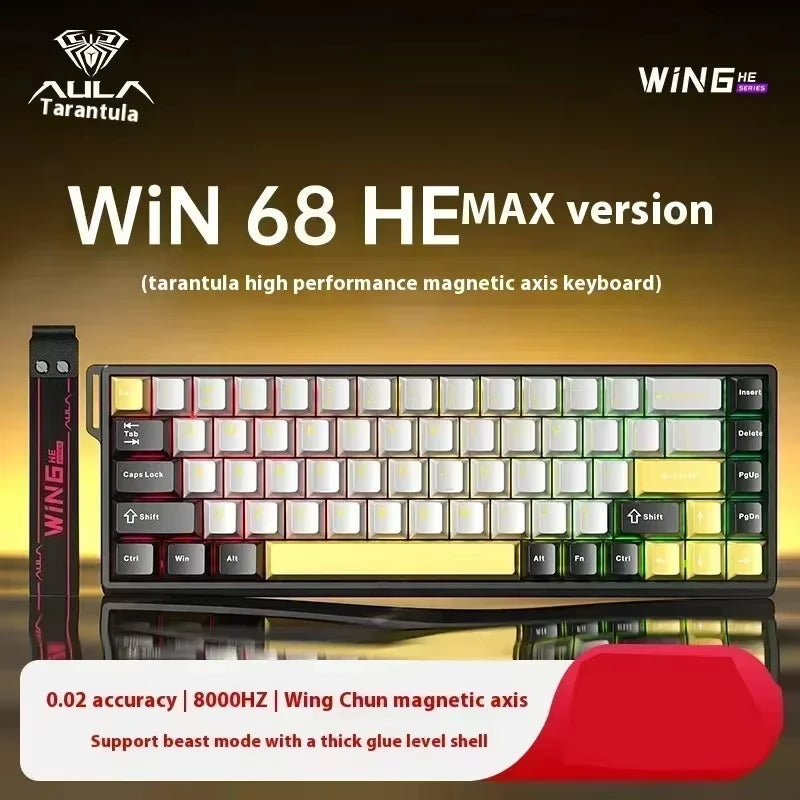 WIN 68 HE MAX version magnetic axis keyboard with a thick glue level shell