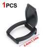 A single black privacy lens cover for a webcam, shown with a dimension of 3.4cm or 1.34 inches.