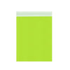 A bright lime green reusable self-sealing packaging bag.
