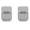A pair of silver dual angle adjustable keyboard riser stands.