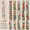 A collection of Japanese paper floral designs for crafting, featuring various colors and textures.