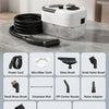 A complete steam cleaning kit featuring a handheld steamer, various brushes, and accessories for deep cleaning.