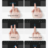 Demonstration of multifunctional gesture touch control features on a keyboard cover.