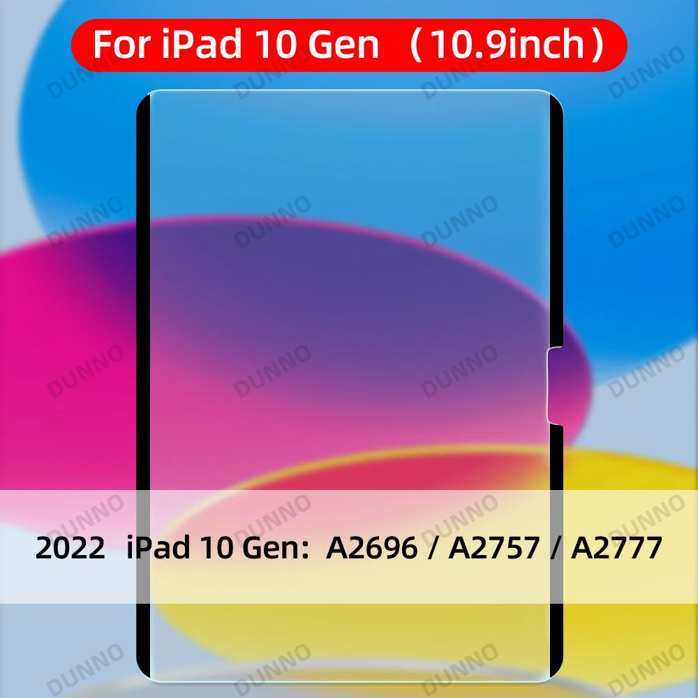 Displayschutzfolie für ein iPad 10. Generation Gerät.