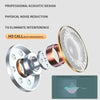 A pair of professional acoustic design earphone components demonstrating physical noise reduction technology.