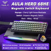 AULA HERO 68HE magnetic switch keyboard featuring Cherry Light house BlackJade switches and RGB lighting