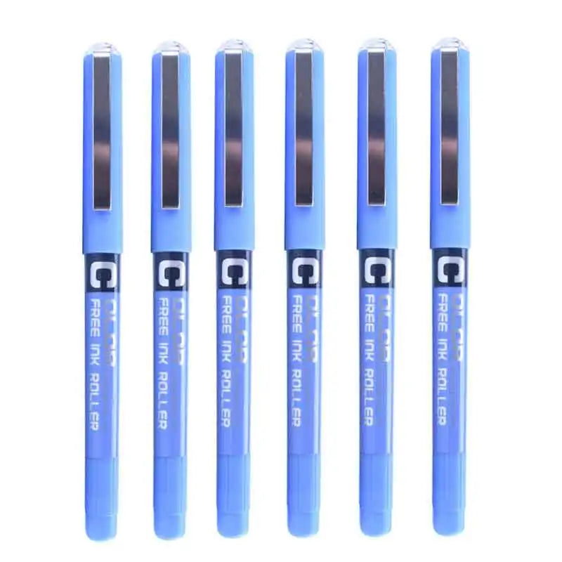 A set of precision rollerball gel pens in various colors and finishes.