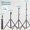 A set of adjustable black tripod stands with various height options for phones and cameras.