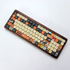 PBT keycaps for a mechanical keyboard in KOA profile featuring colorful and themed keycaps.