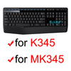 Black silicone keyboard cover for Logitech K345 and MK345 keyboards