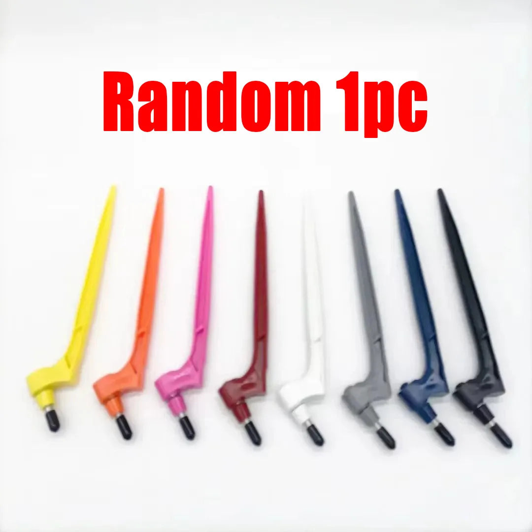 A set of random 1pc steel art cutting tools in various colors including yellow, orange, pink, red, white, gray, and blue.