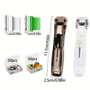 A set of professional clip pusher staplers in various colors and sizes with measuring guides.