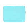 Funda delgada de algodón azul claro para portátiles, cuadernos y tabletas.