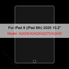 Matte PET screen protector film for an iPad 8th generation device.