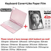 Rose Gold Keyboard Cover like paper film for iPad with a woman's face