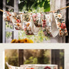 Floral collage style decorative washi tape featuring flowers and foliage used in crafting