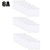 A set of six A6 zippered budget envelopes for notebooks displayed in a row.