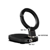 Black magnetic phone holder mount with 180 degree tilt and 360 degree rotation features