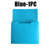 Blue 1PC wall mount magnetic document file holder with a lid