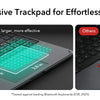Comparación de un trackpad ESR totalmente responsivo en una laptop versus otro.