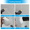 A display showing various foam cutting techniques including hole digging, EPS cutting, general foam cutting, and foam carving