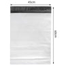 A white bulk waterproof packaging bag with a clear top edge, measuring 45cm wide and 60cm high.