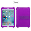 Funda protectora de silicona morada para soporte de iPad Mini.