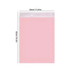 A pink reusable self-sealing packaging bag with dimensions 30cm by 42cm.