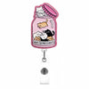 A pink badge reel featuring a cute cat design with multiple cats and the text ANTI DEPRESSANTS.