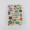A colorful sticker book featuring various fruit and food icons for crafting and journaling.