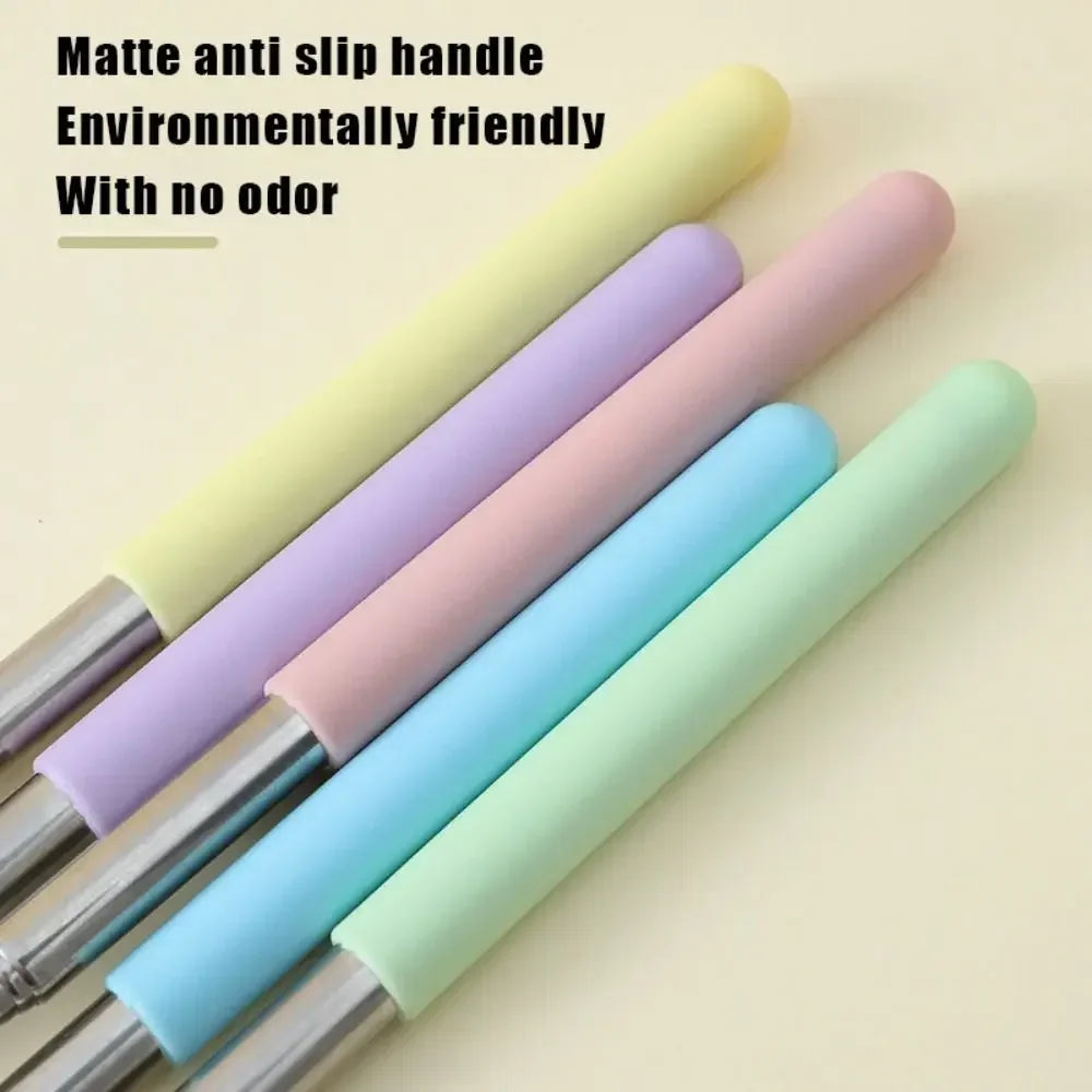A set of matte anti-slip teaching pointers in various pastel colors, including yellow, purple, pink, and mint green.