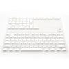 Weißes Set süßer Katzen-Keycaps für mechanische Tastaturen auf weißem Hintergrund.
