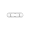 A clear silicone cable organizer and winder set with multiple slots for managing cables.