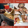 A collage showing special occasion gifts, daily love notes, long distance gifts, and gift additions featuring red and gold en