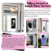 Instructions for adhering a double-sided silicone phone mount grip to smooth glossy surfaces like tile, steel, and glass.