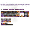 130 Keys MOA Profile Five Side Dye Sub PBT Keycaps for mechanical keyboards