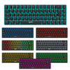 A collection of various 68-key wired gaming keyboards featuring different colors and RGB backlights.