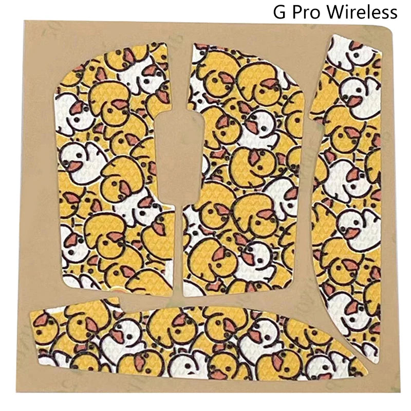 G Pro kabelloser Mausgriff mit Muster aus gelben und weißen Küken.