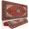 A rectangular vintage Persian rug gaming mouse pad with a detailed pattern and non-slip rubber base.