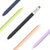 A collection of various colored silicone stylus pen protective covers shown diagonally.