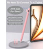 A pink precision stylus pen for iPad featuring palm rejection, tilt pressure sensation, and magnetic adsorption.